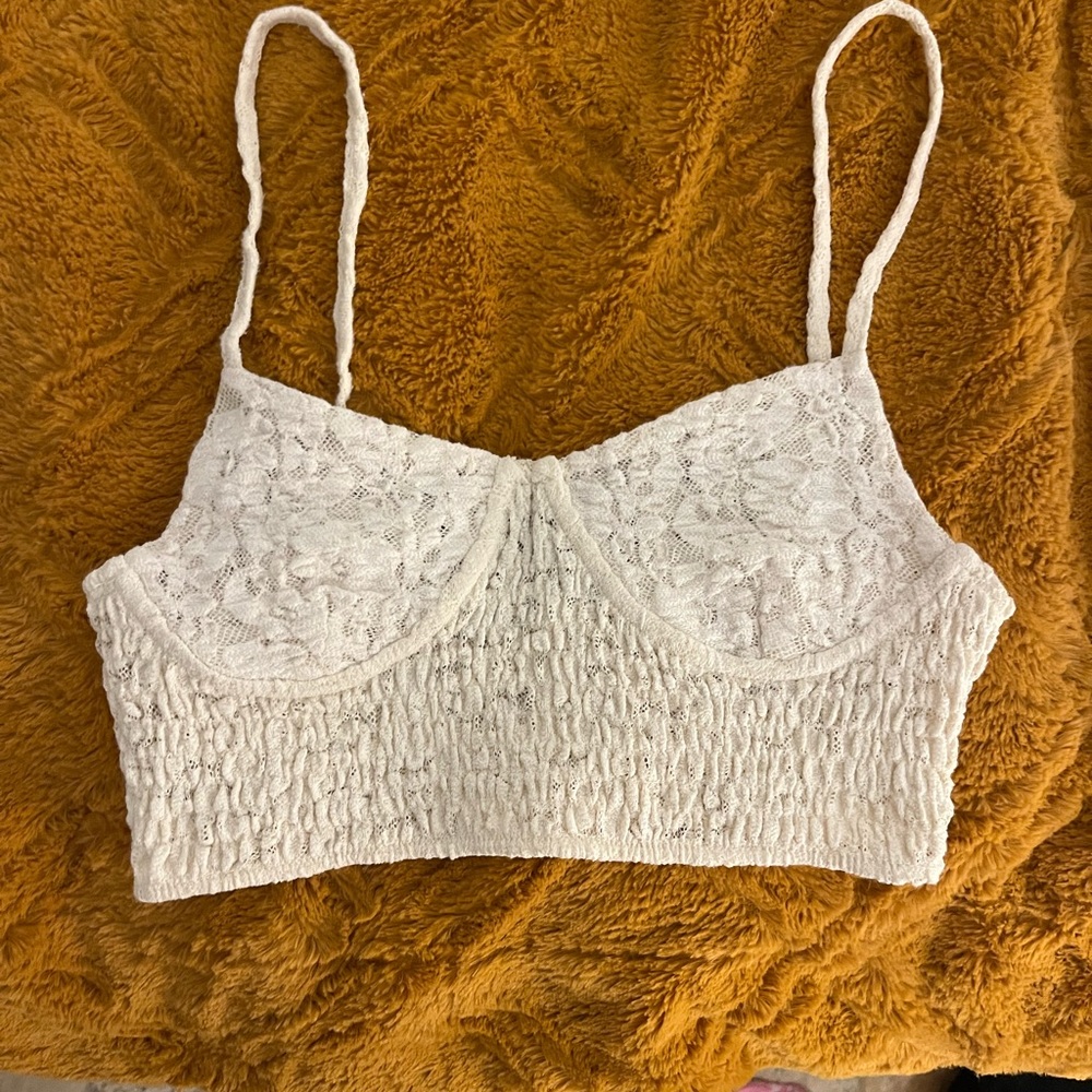 Zara Lacey white ivory spaghetti strap top could size small new
